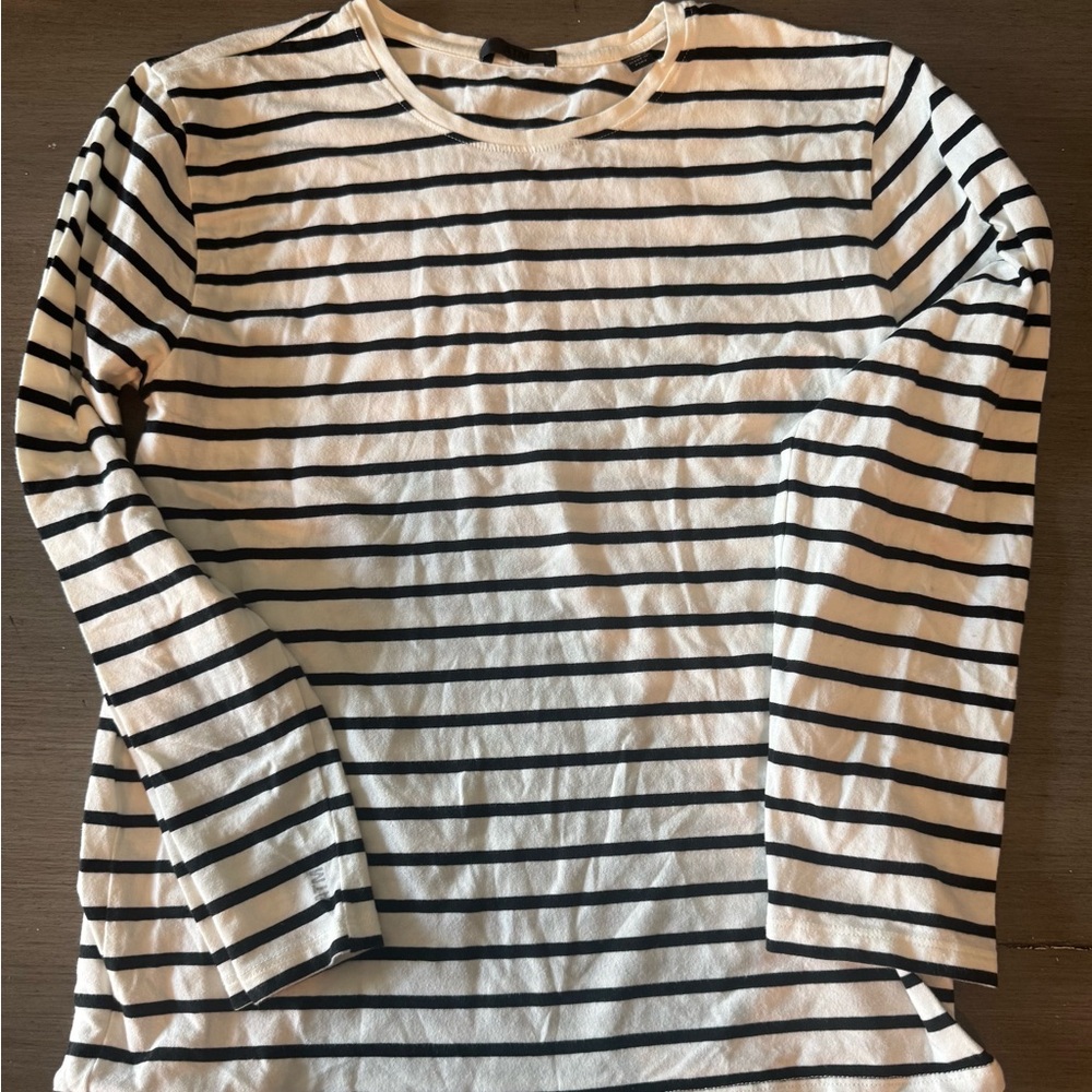 ATM Anthony Thomas Melillo Black and White Striped Tee